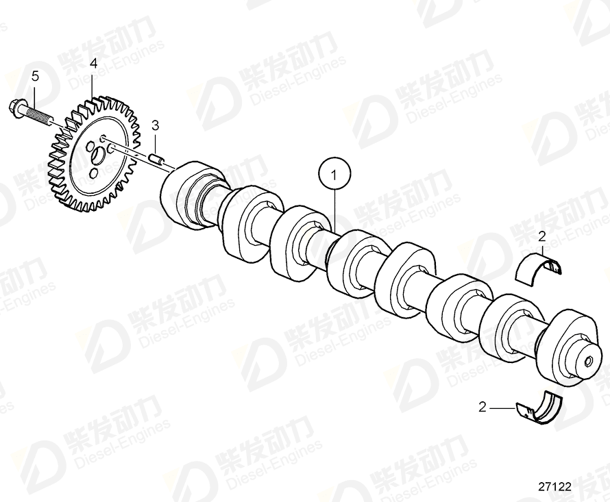 VOLVO Bearing shell 21534347 Drawing